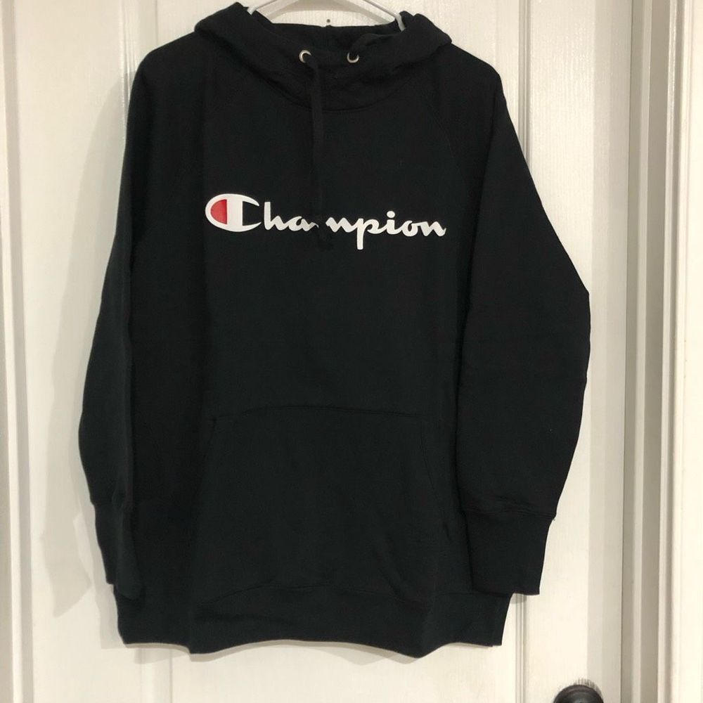 Brand New Authentic Champion Logo Black Hoodie For Women Size 1X